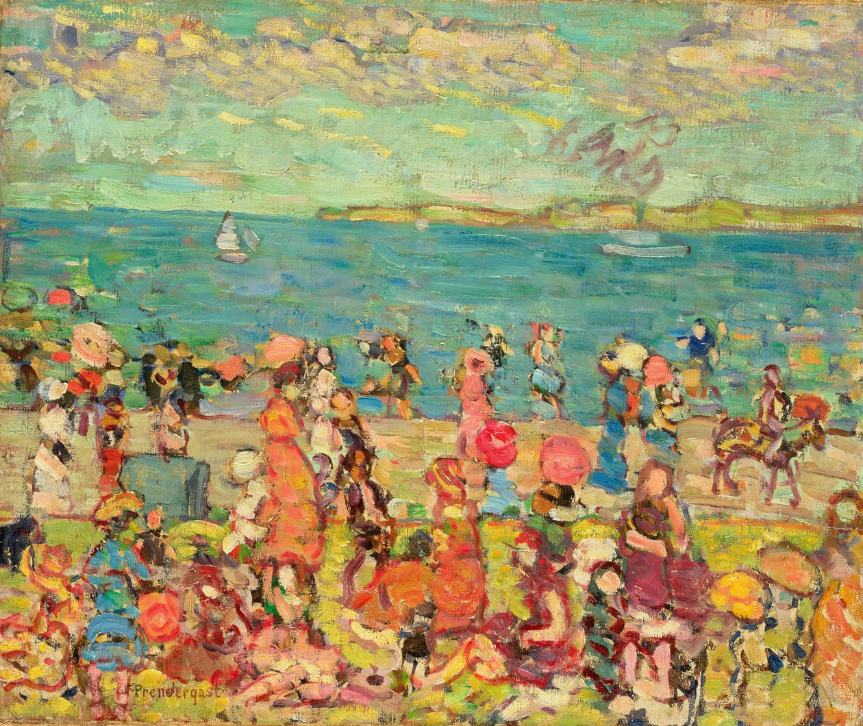 Plážová scéna, cca 1912-13 od Maurice Brazil Prendergast