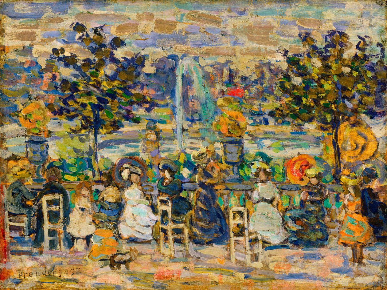 V lucemburských zahradách od Maurice Brazil Prendergast