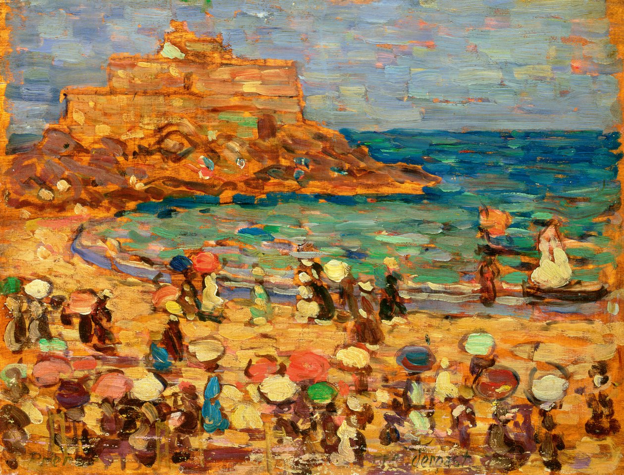 Přímořská krajina v St. Malo od Maurice Brazil Prendergast