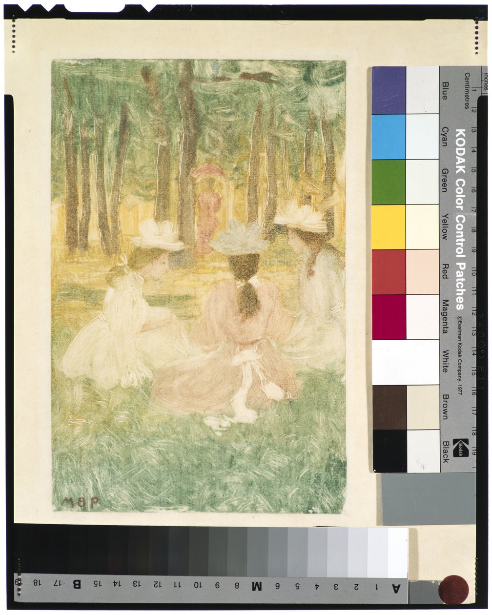 The Picnic, cca 1895-97 (monotyp) od Maurice Brazil Prendergast