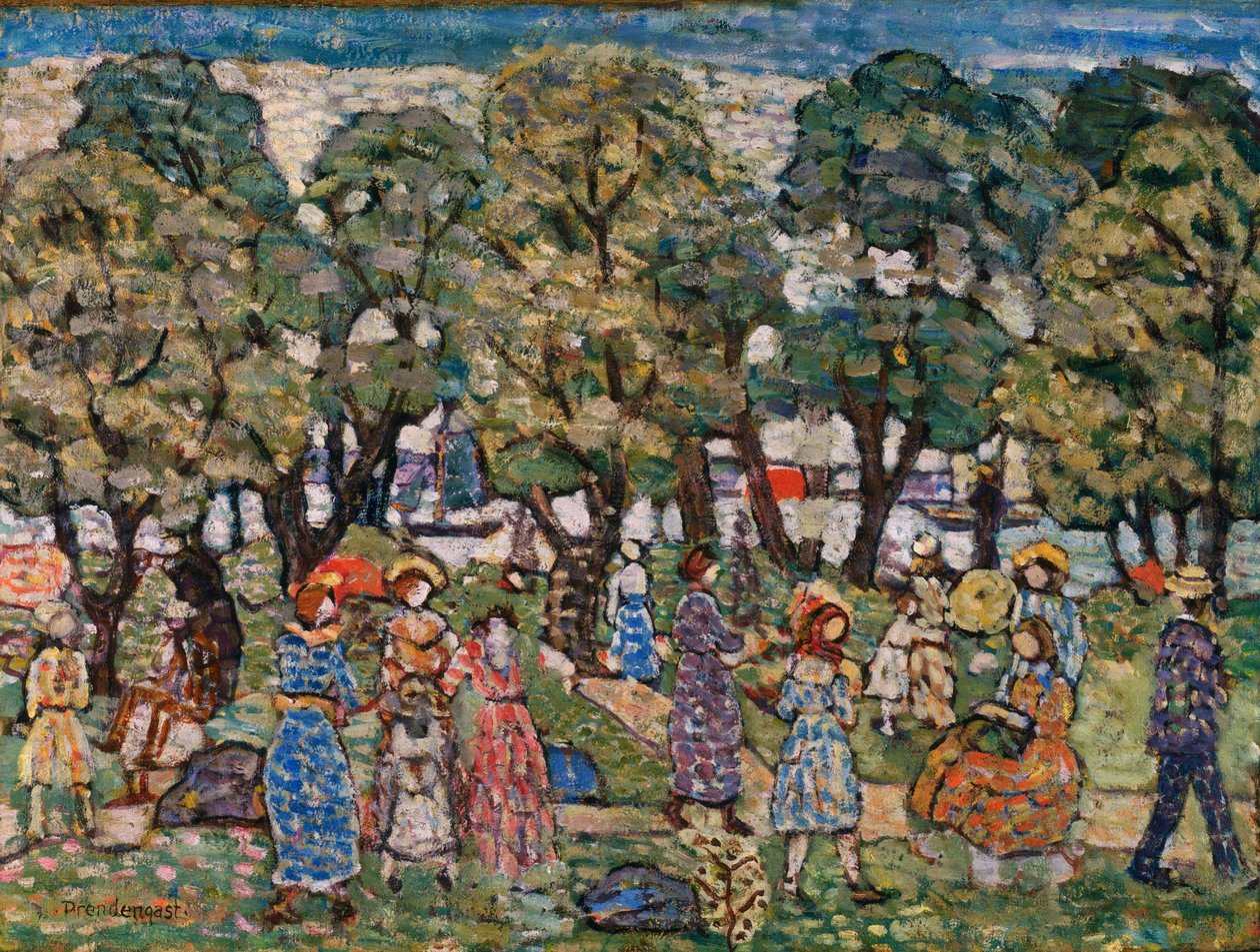 Pod stromy od Maurice Brazil Prendergast
