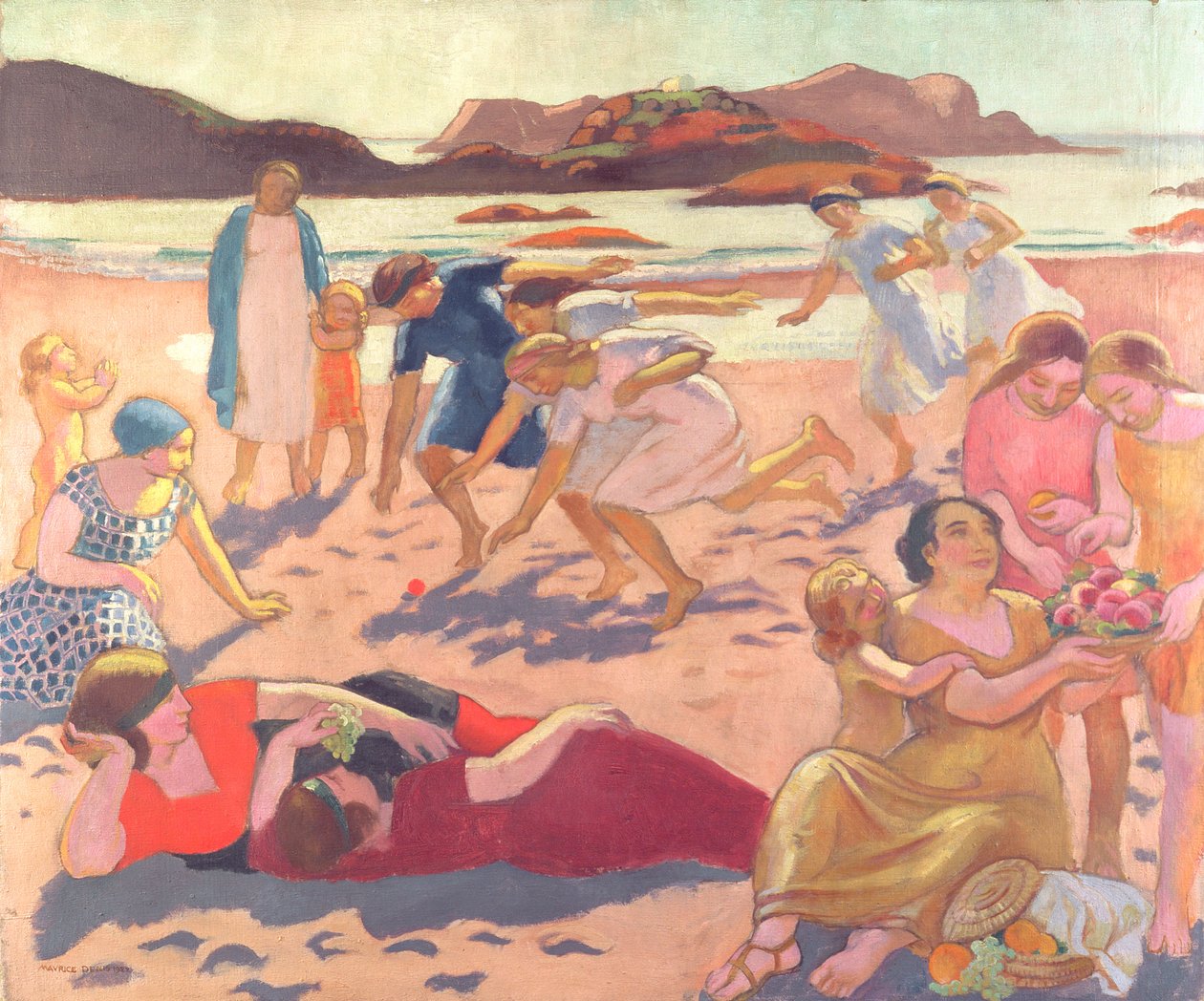 Míčová hra na pláži, 1922 od Maurice Denis