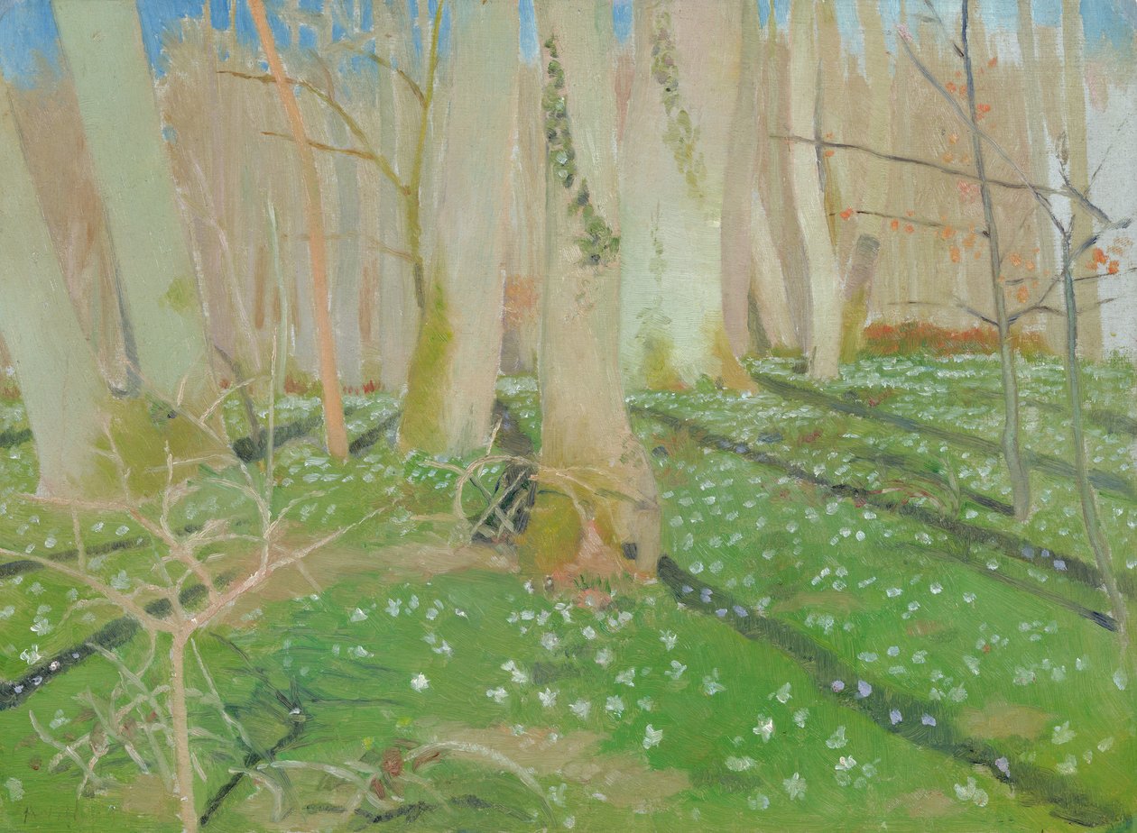 Les se sasankami, 1889 (olej na kartě) od Maurice Denis