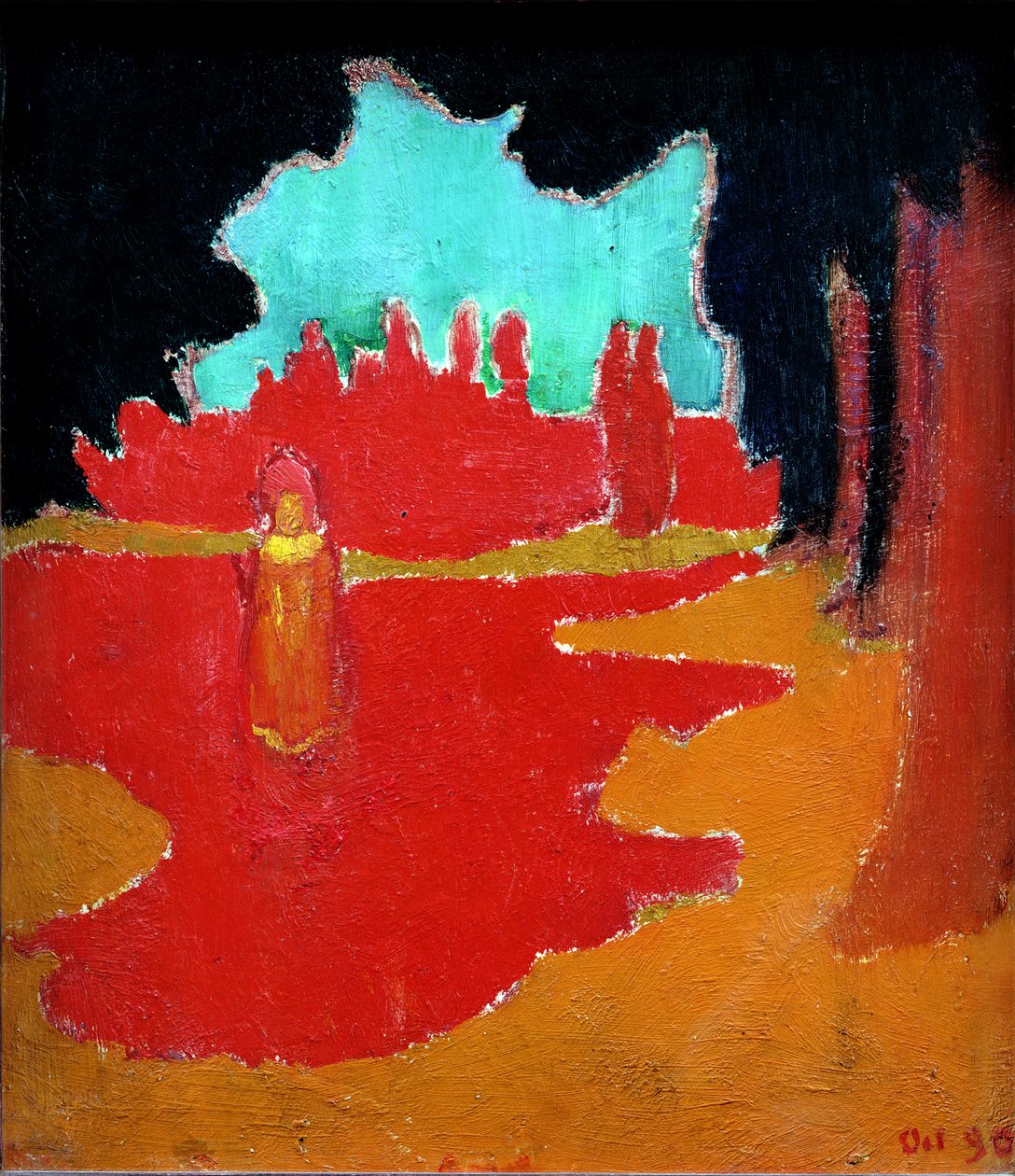 Sluneční skvrny na terase, 1890 (olej na kartě) od Maurice Denis
