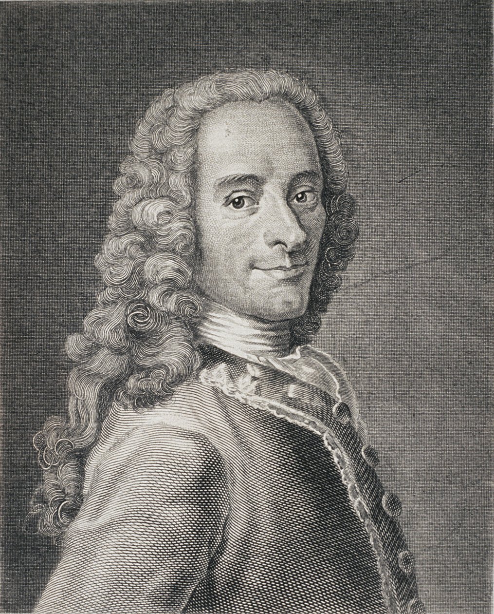 Francois Marie Arouet de Voltaire (1694-1778) od Maurice Quentin de La Tour