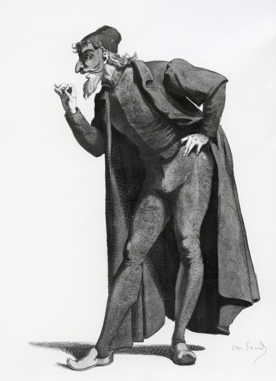 Ilustrace z Masques et Buffons, 1862 od Maurice Sand