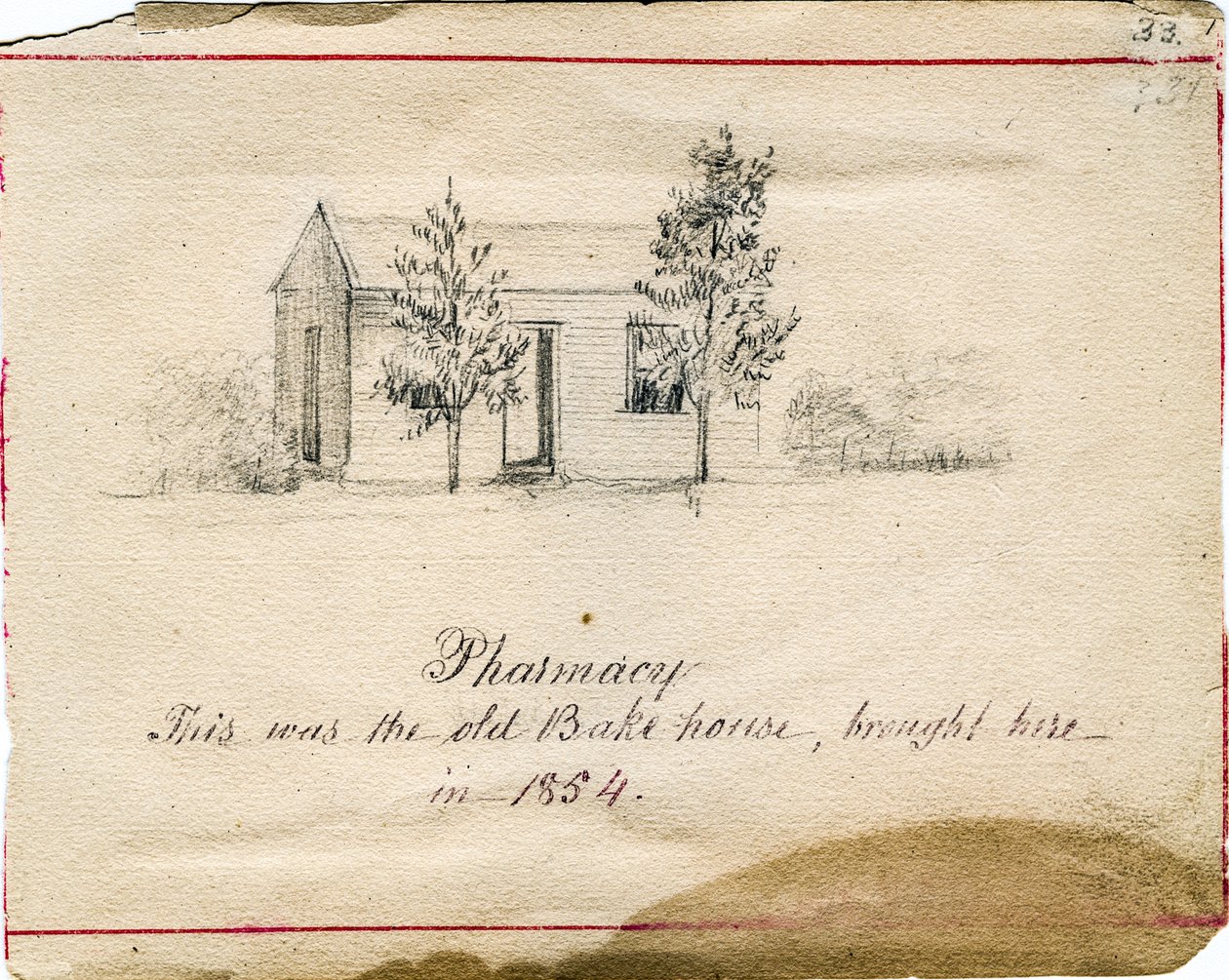 Lékárna na půdě sester prozřetelnosti Saint Mary-of-the-Woods, Indiana od Maurice Schnell