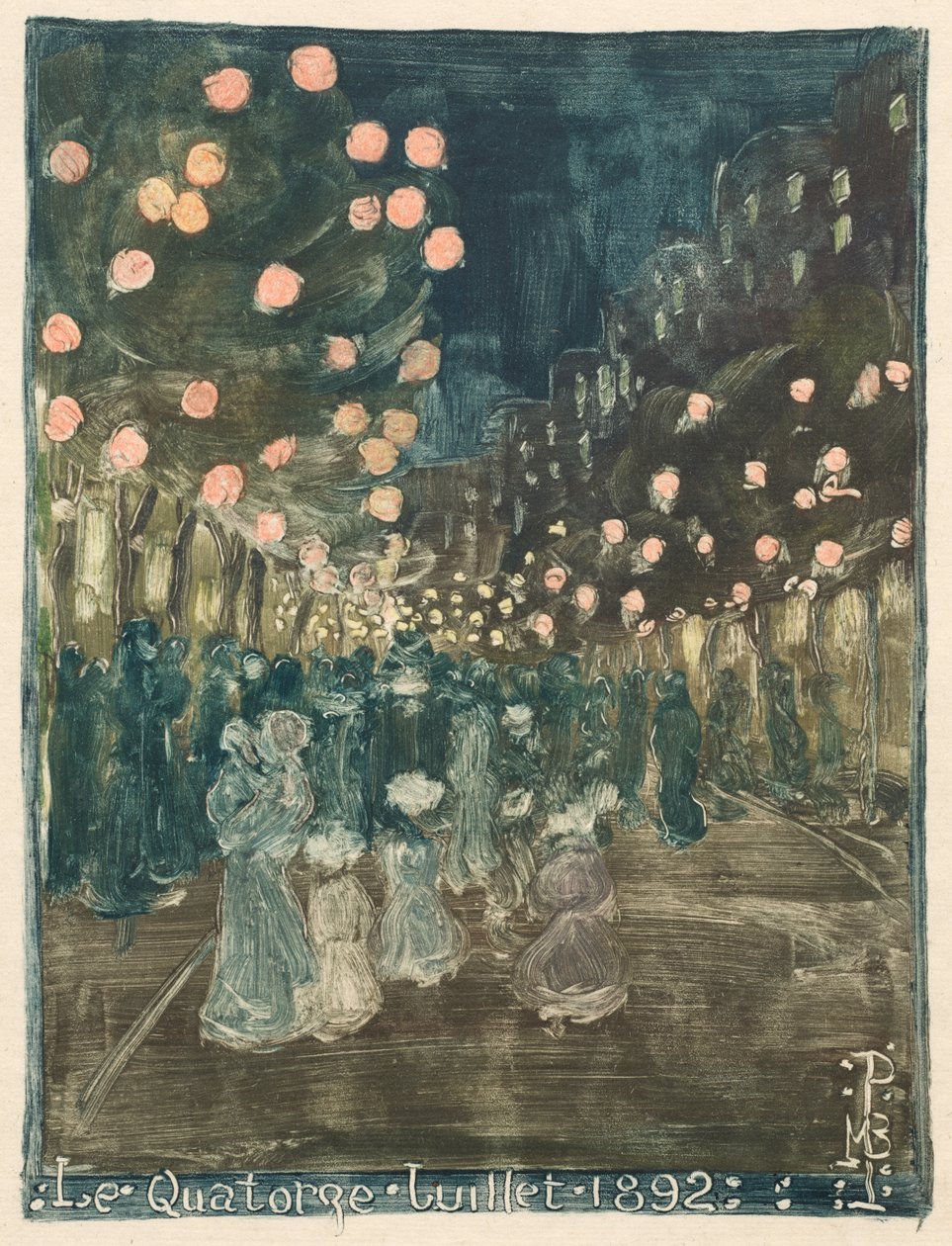 Den dobytí Bastily, 1892. od Maurice Brazil Prendergast