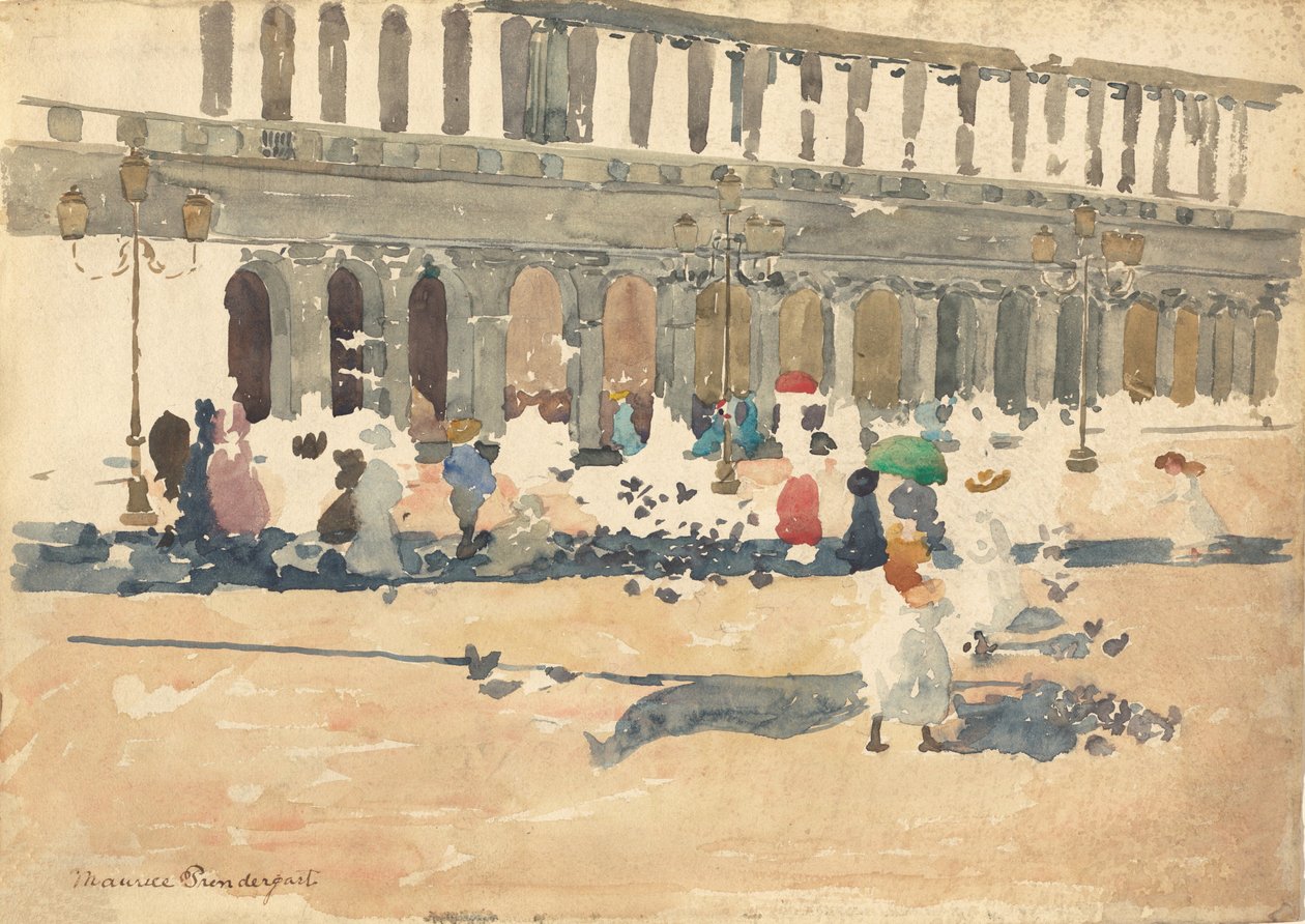 Caffè Florian v Benátkách, 18981899. od Maurice Brazil Prendergast