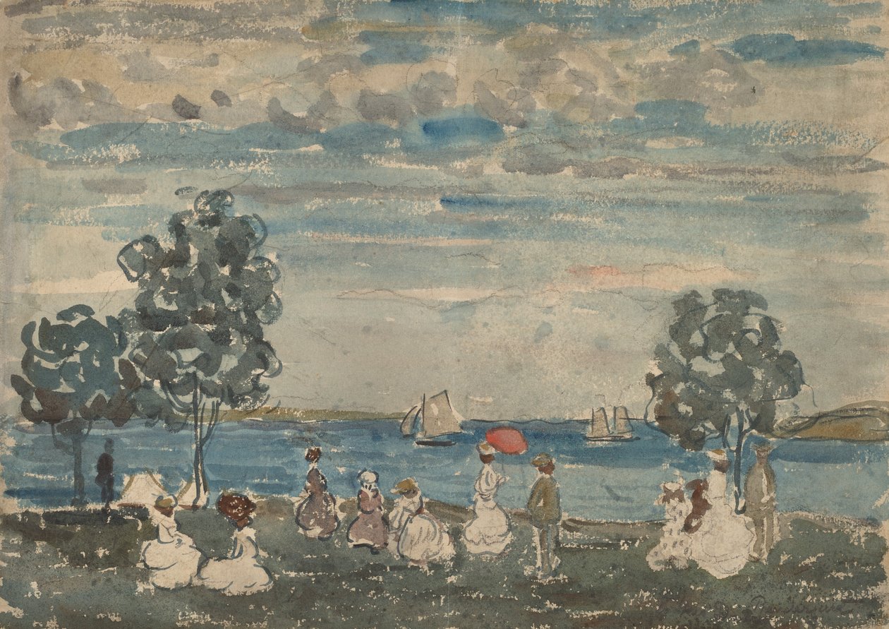 Figurky na pláži, 19101915. od Maurice Brazil Prendergast