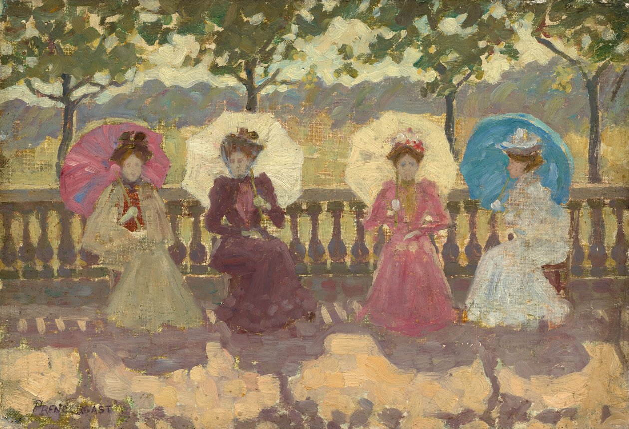 V parku, Paříž, 1891. od Maurice Brazil Prendergast