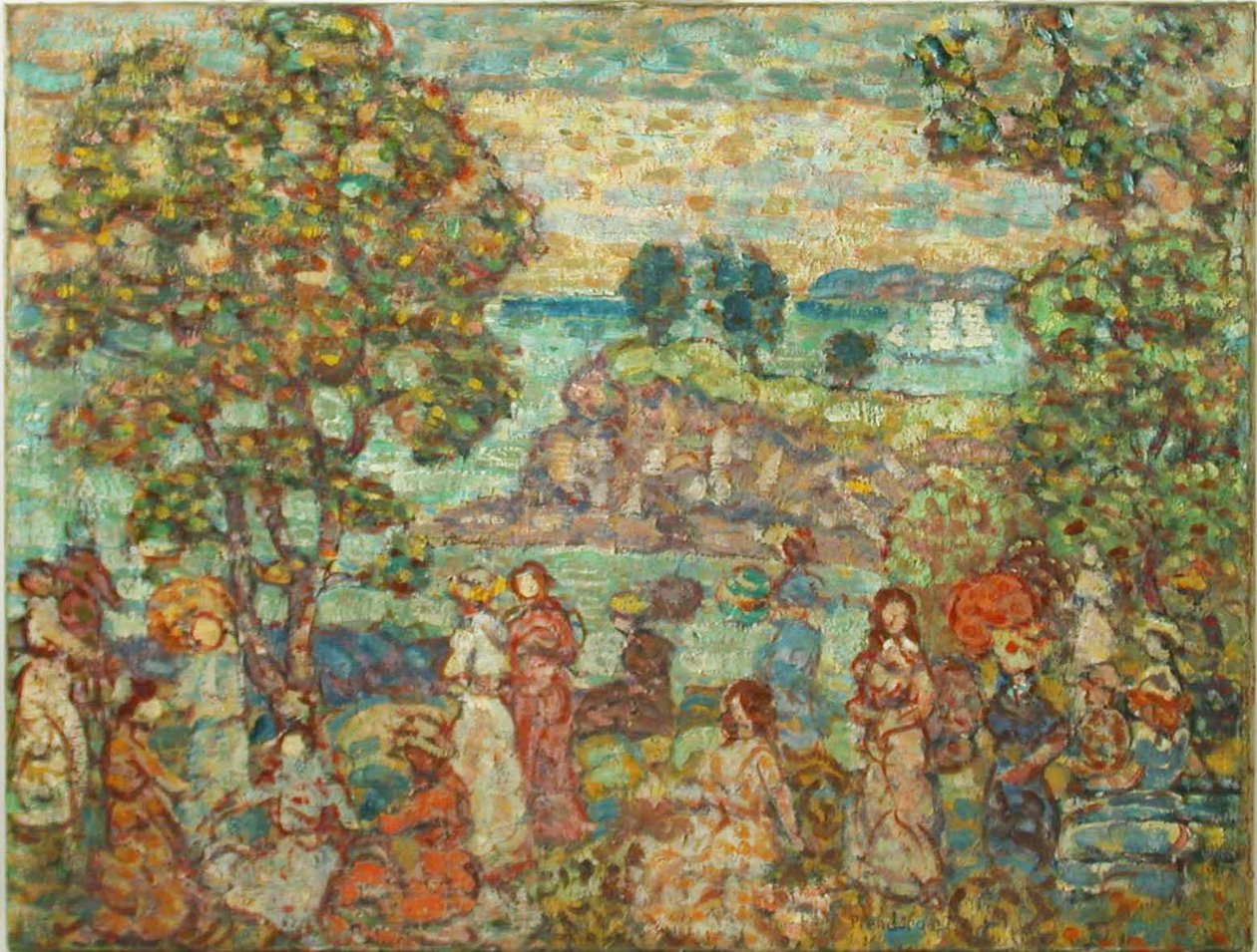 Krajina (plážová scéna) od Maurice Brazil Prendergast