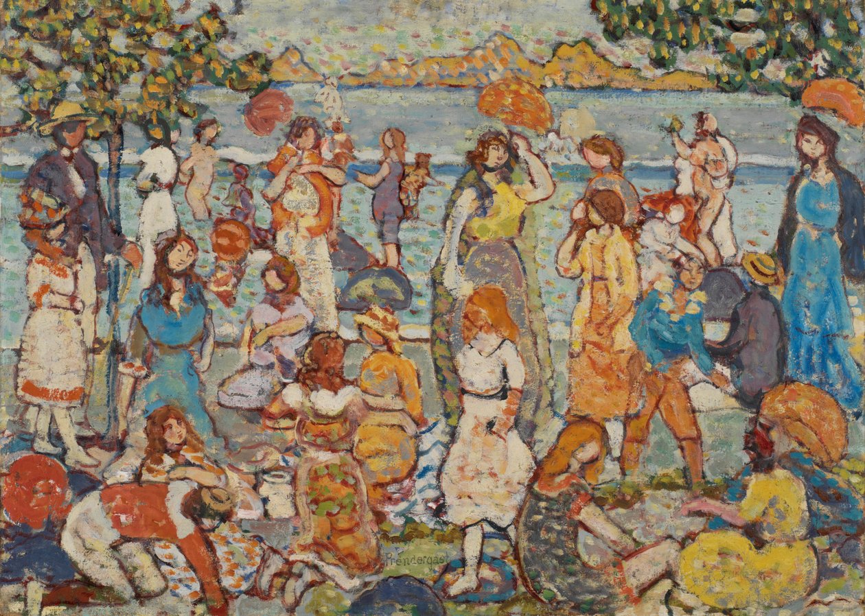 Pláž od Maurice Brazil Prendergast