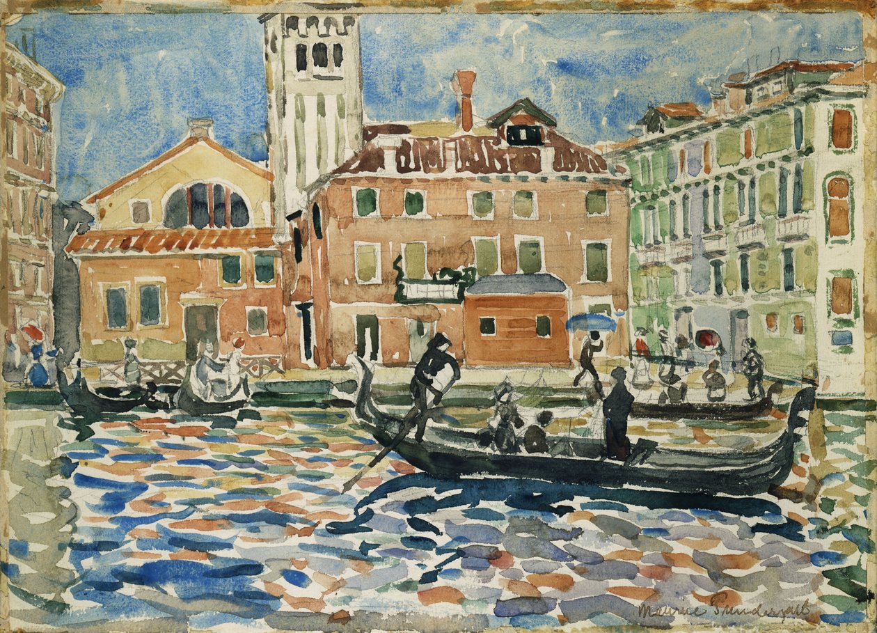 Benátky, kolem roku 1909 od Maurice Brazil Prendergast