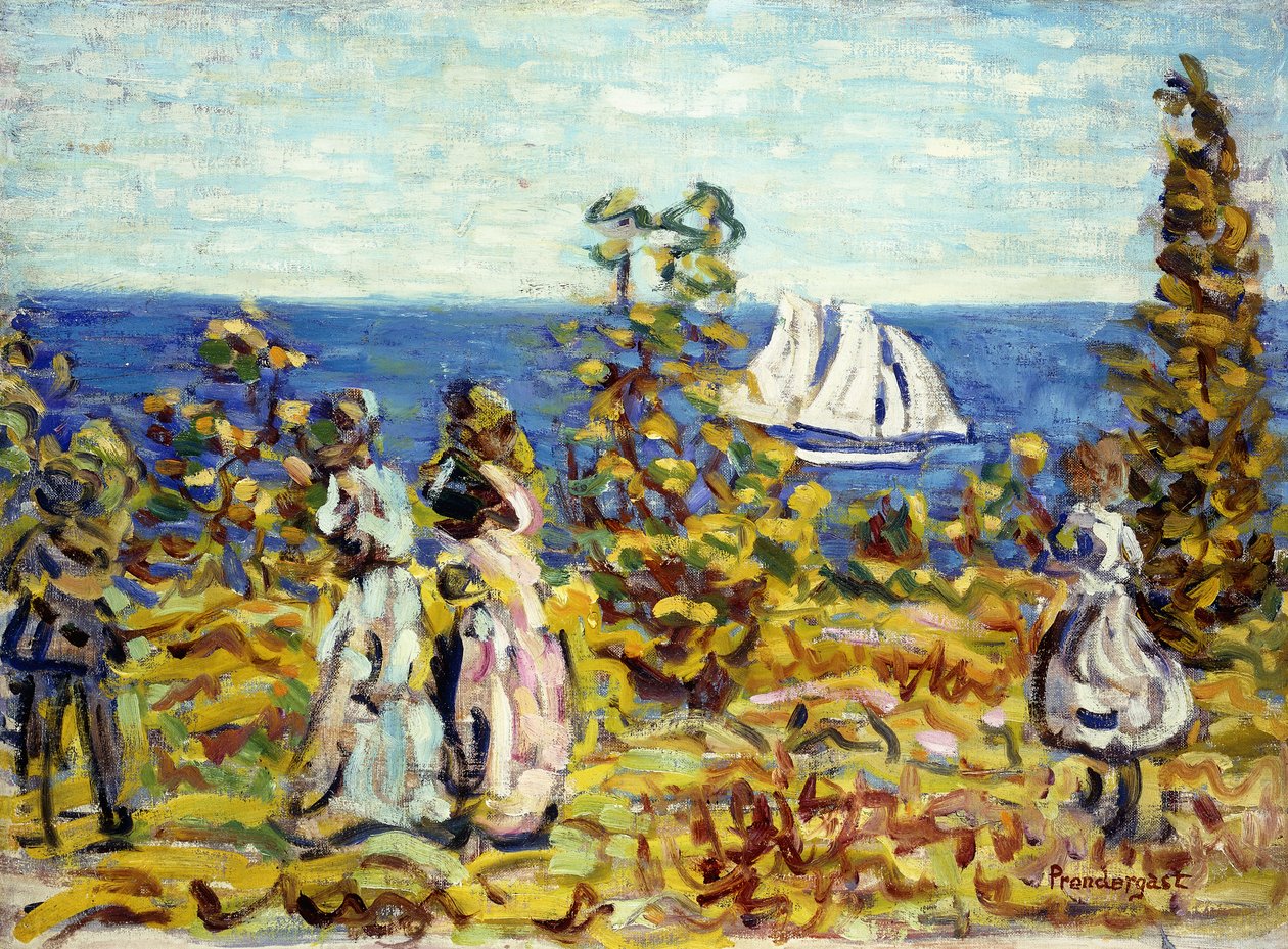 Viewing the Sailboat, c.1907-1910 od Maurice Brazil Prendergast
