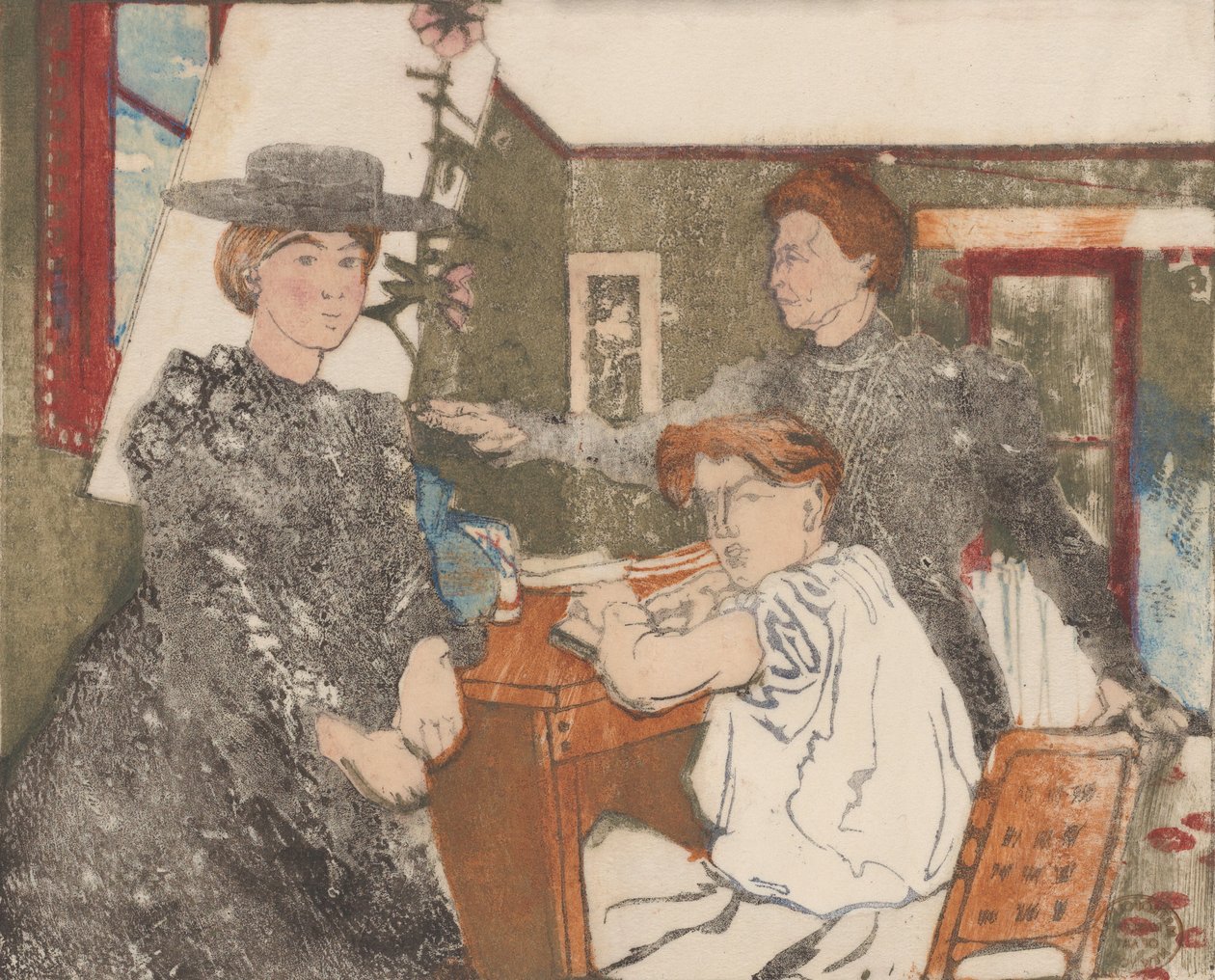 Rodina rytce, 1898. od Maurice Delcourt