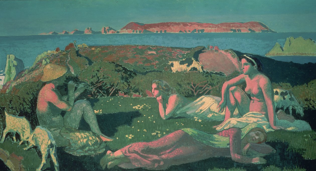 Přímořská krajina v zelených tónech od Maurice Denis