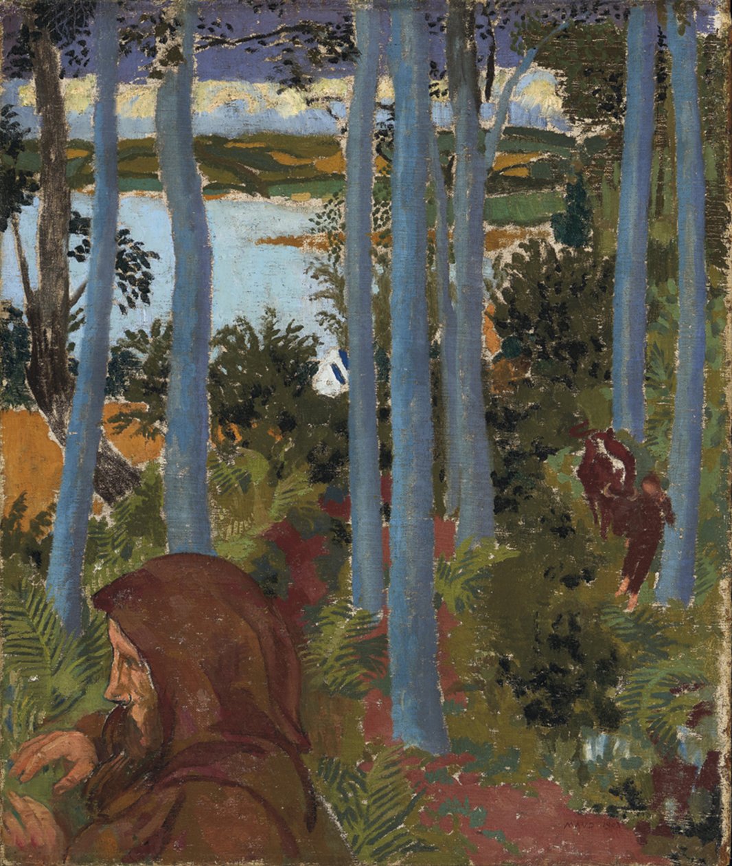 Krajina s mužem v kápi, 1903. od Maurice Denis