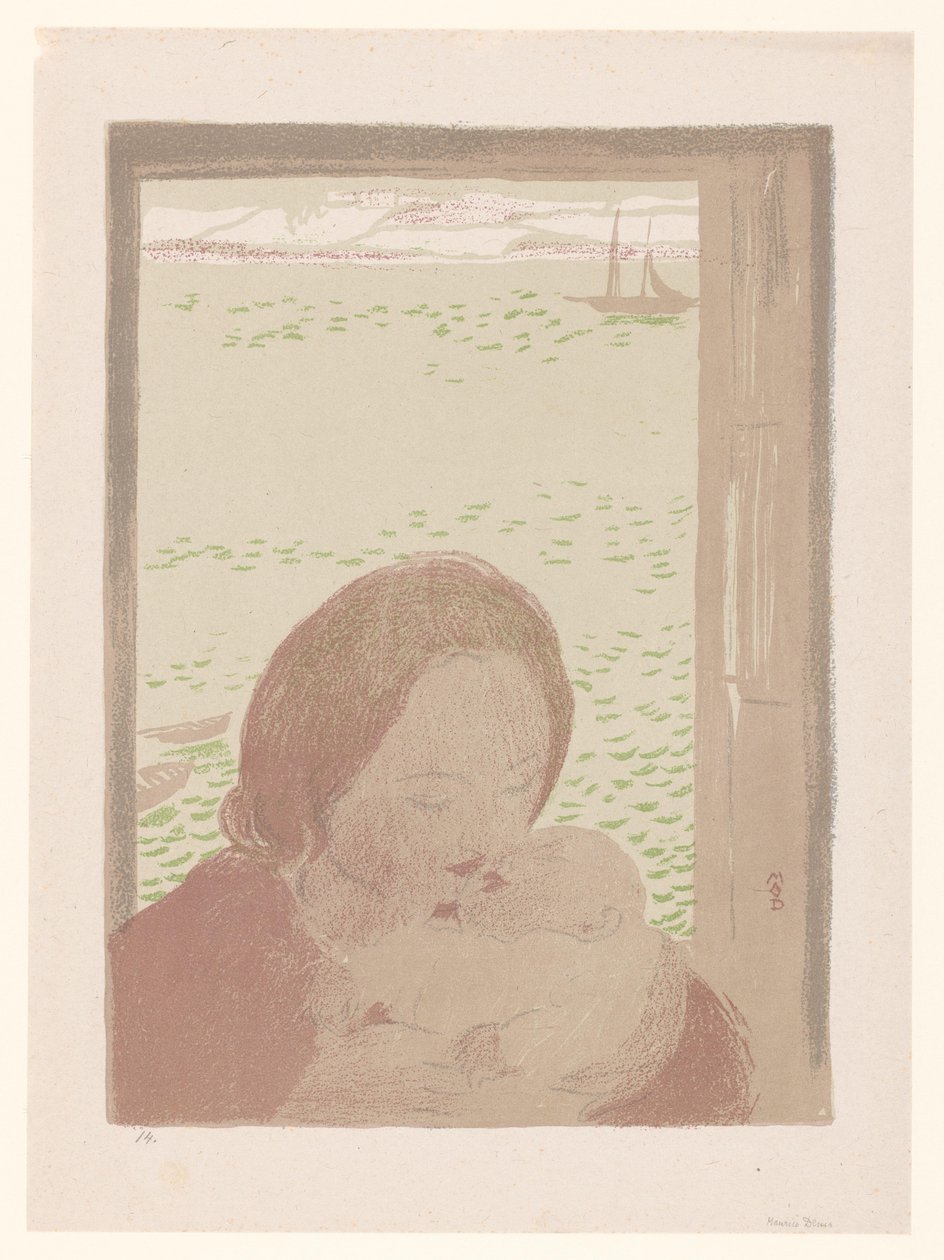 Matka s dítětem před oknem od Maurice Denis