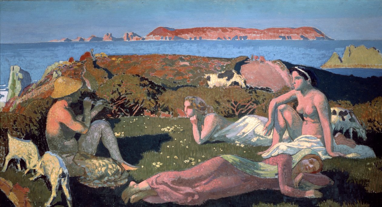 Zelená pláž, Perros Guirec, 1909. od Maurice Denis