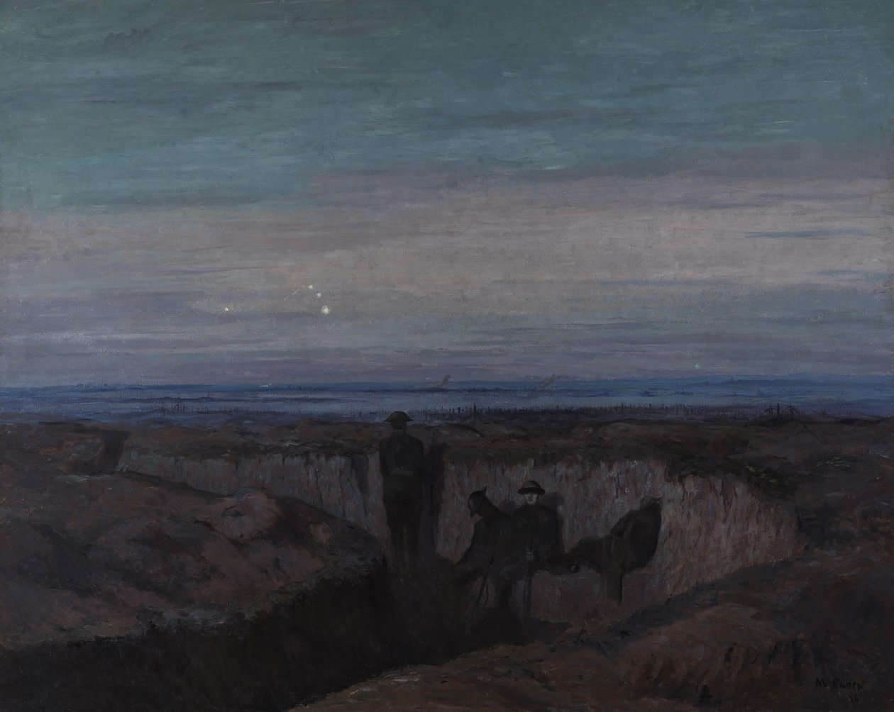 Úsvit v Ouse Trench, 1918 od Maurice Galbraith Cullen