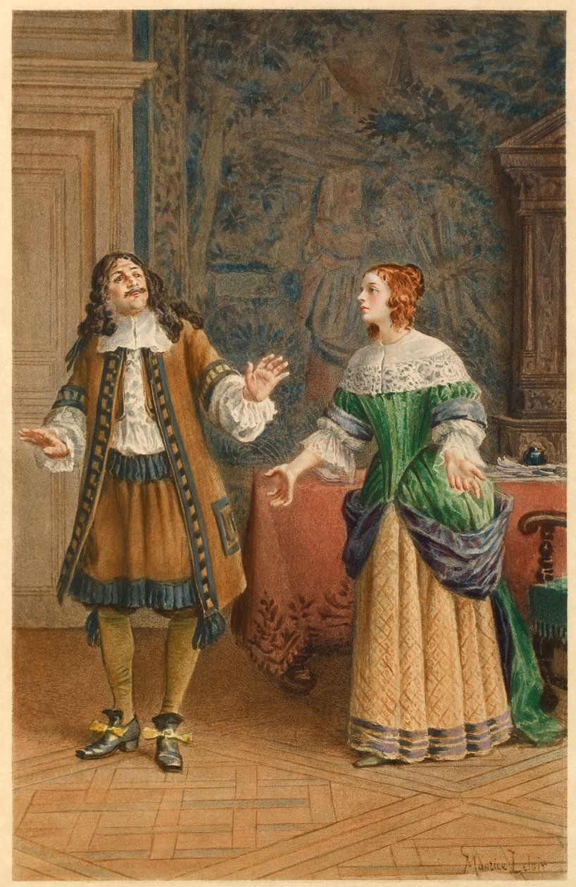 Moliere a Catherine de Brie (ilustrace) od Maurice Leloir