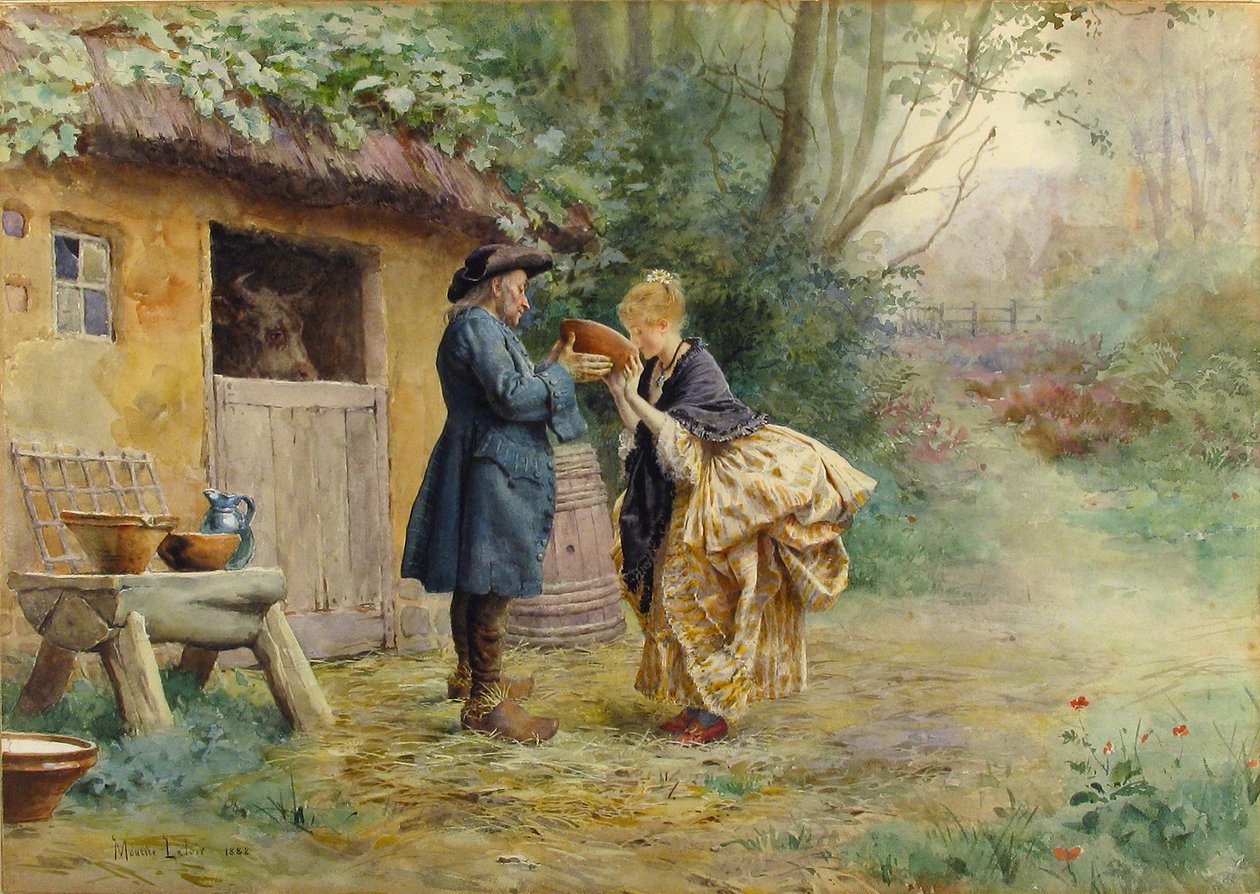 Nápoj mléka, 1882. od Maurice Leloir