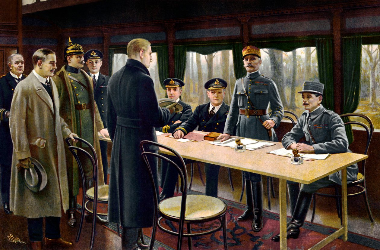 Podepsání příměří od Maurice Pillard Verneuil
