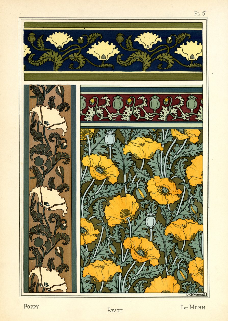 The Poppy (barva lito) od Maurice Pillard Verneuil
