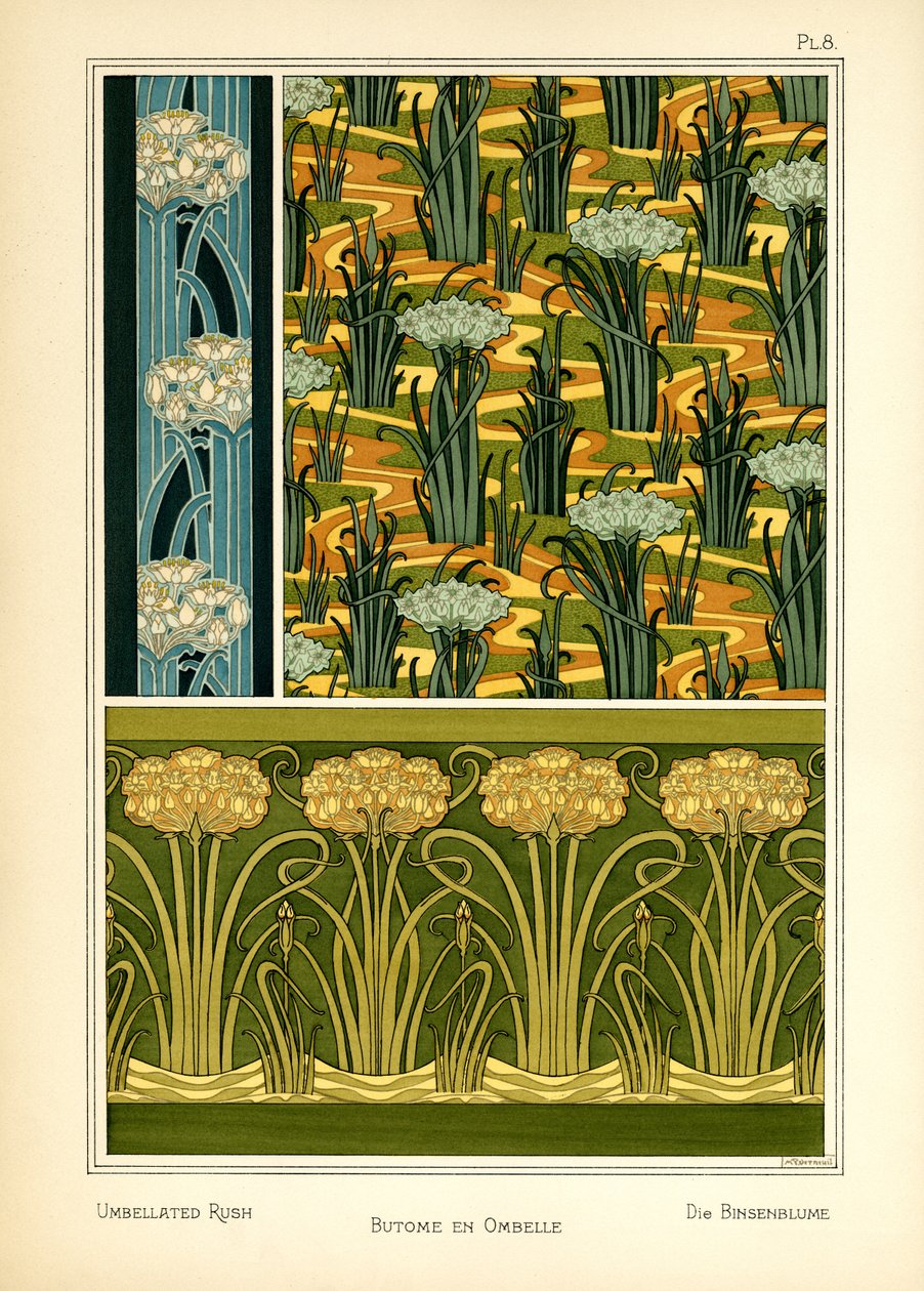 The Umbellated Rush (barevné lito) od Maurice Pillard Verneuil