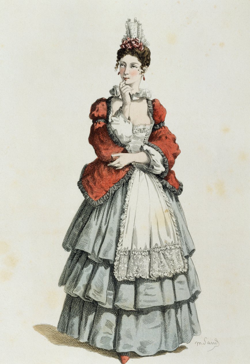 Columbine v roce 1683, Maurice Sand (1823-1889) od Maurice Sand