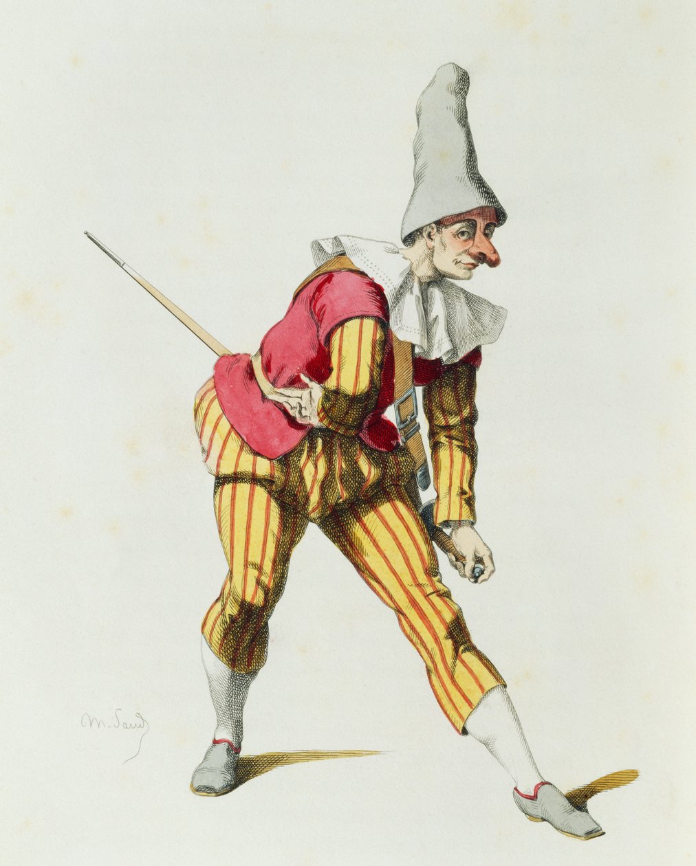Giangurgolo v roce 1625, Maurice Sand (1823-1889) od Maurice Sand