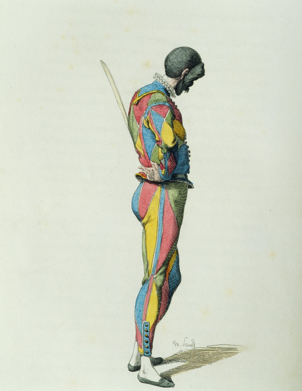 Harlekýn v roce 1858, Maurice Sand (1823-1889) od Maurice Sand
