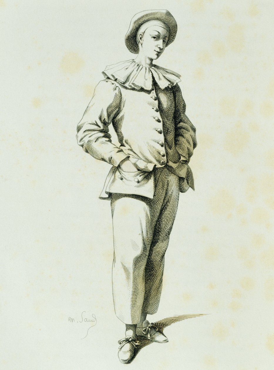Pedrolino od Maurice Sanda (1823-1889) od Maurice Sand