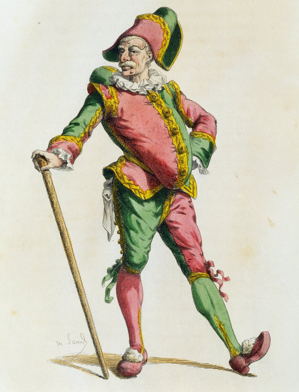 Polichinelle v roce 1820, Maurice Sand (1823-1889) od Maurice Sand