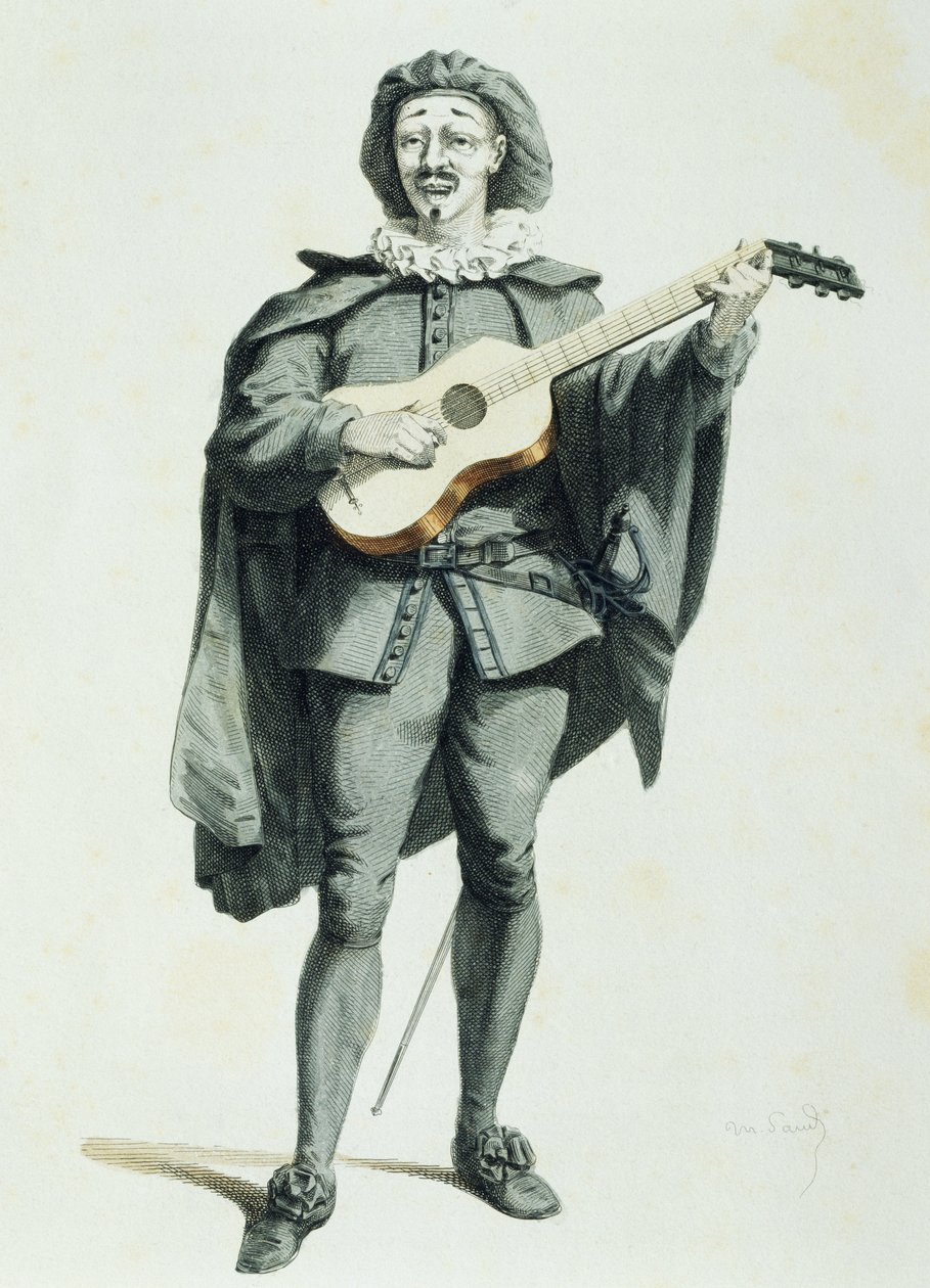 Scaramouche, Maurice Sand (1823-1889) od Maurice Sand