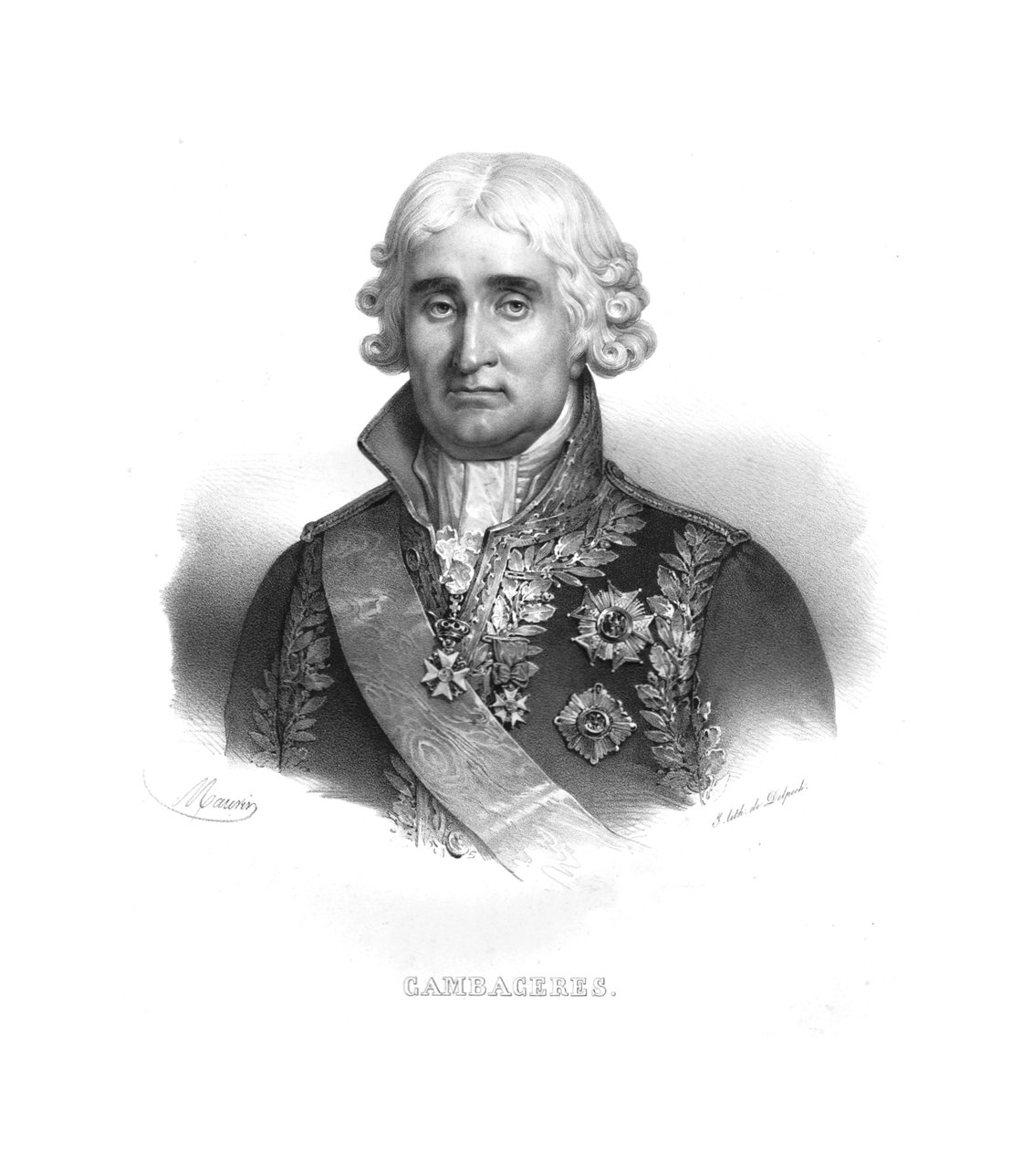 Jean Jacques Regis de Cambaceres, c1820. od Maurin