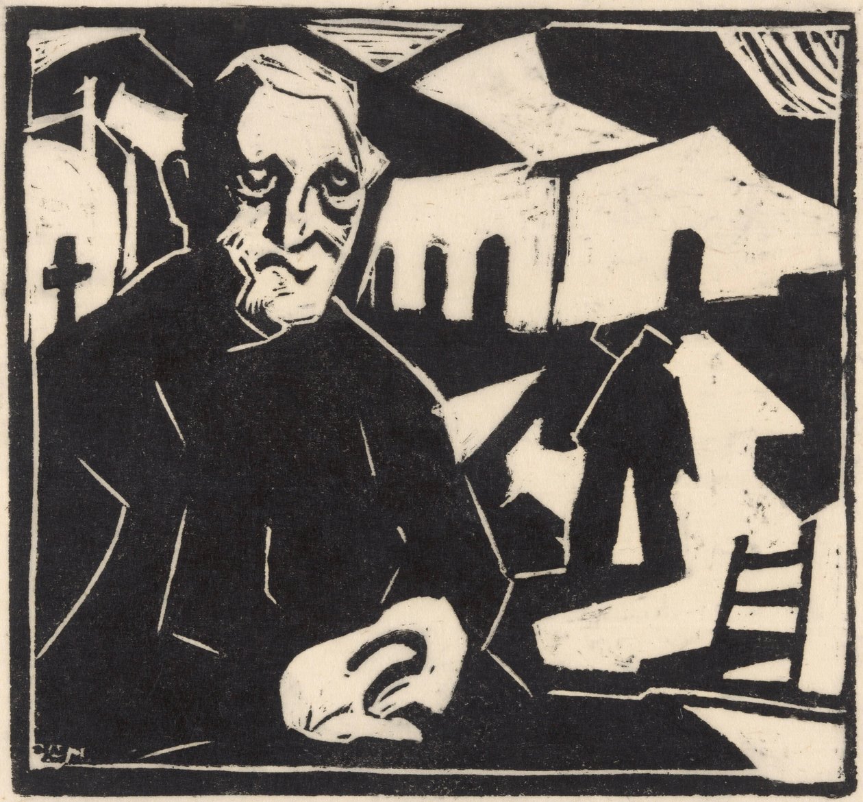 sedícího muže od Maurits de Groot (signed by artist)