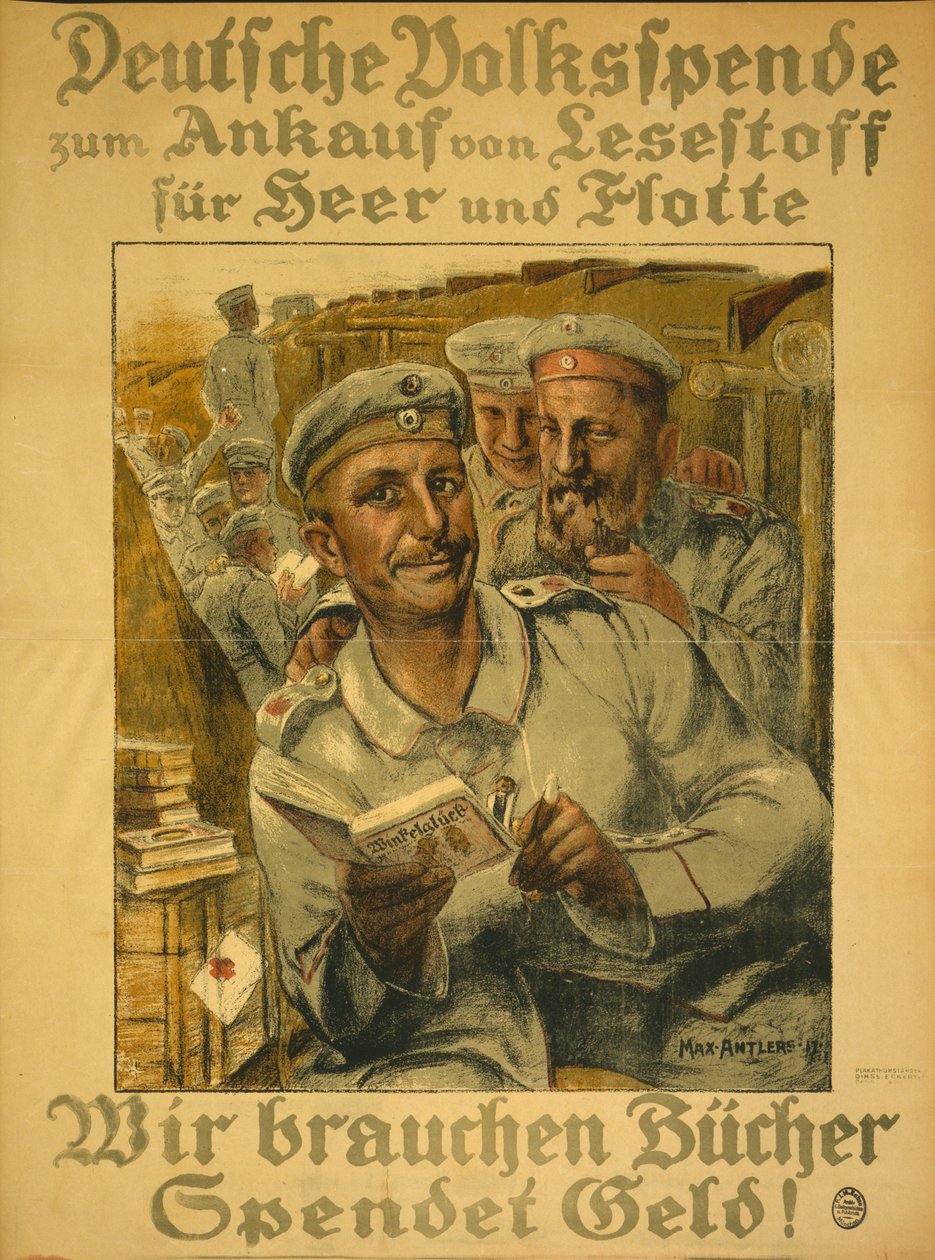 Potřebujeme knihy, darujte peníze!, 1917 od Max Antlers