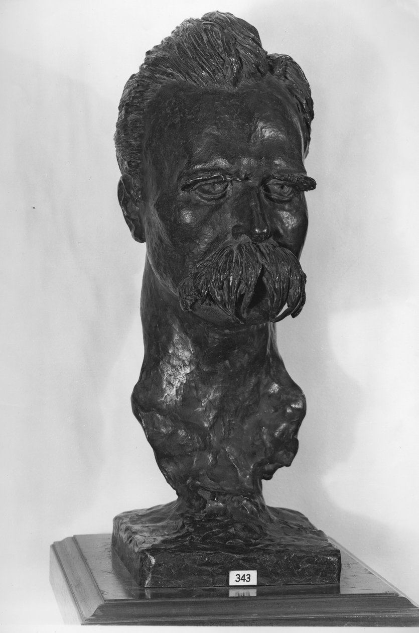 Busta Friedricha Nietzscheho (1844-1900) německý filozof, 1902 (bronz) od Max Klinger