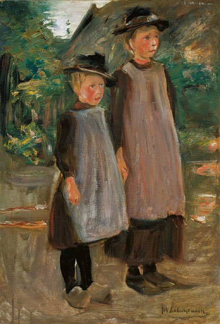 Dvě holandské děti - dvě sestry od Max Liebermann
