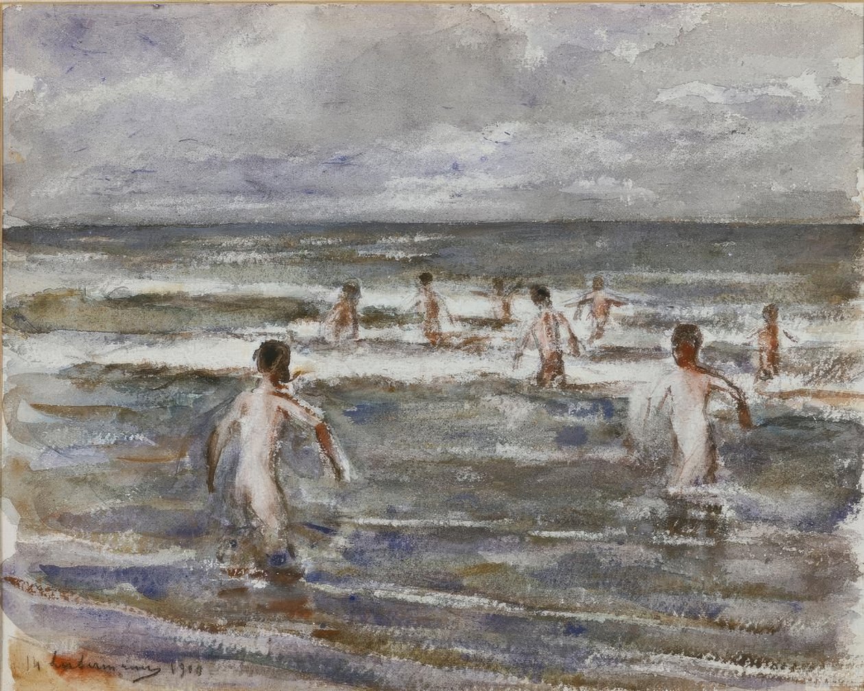 Chlapec koupání od Max Liebermann