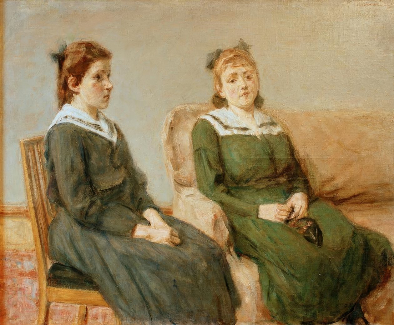 Portrét kožených dcer od Max Liebermann