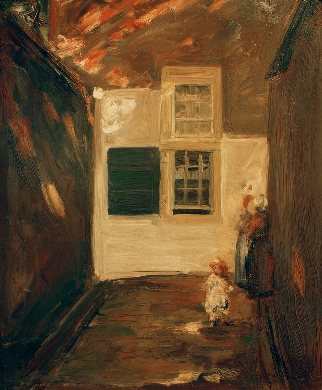 Ulička v Leidenu od Max Liebermann