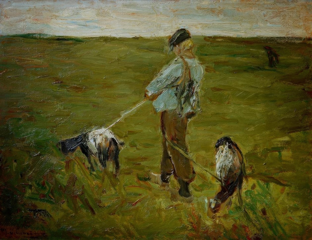 Chlapec s kozami od Max Liebermann