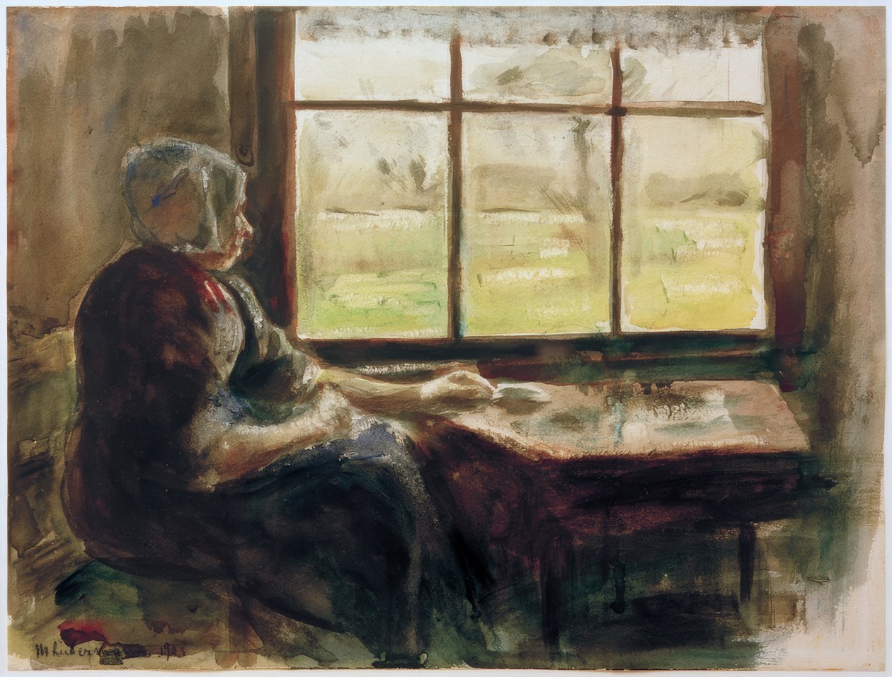M. Liebermann, Holanďanka u okna od Max Liebermann