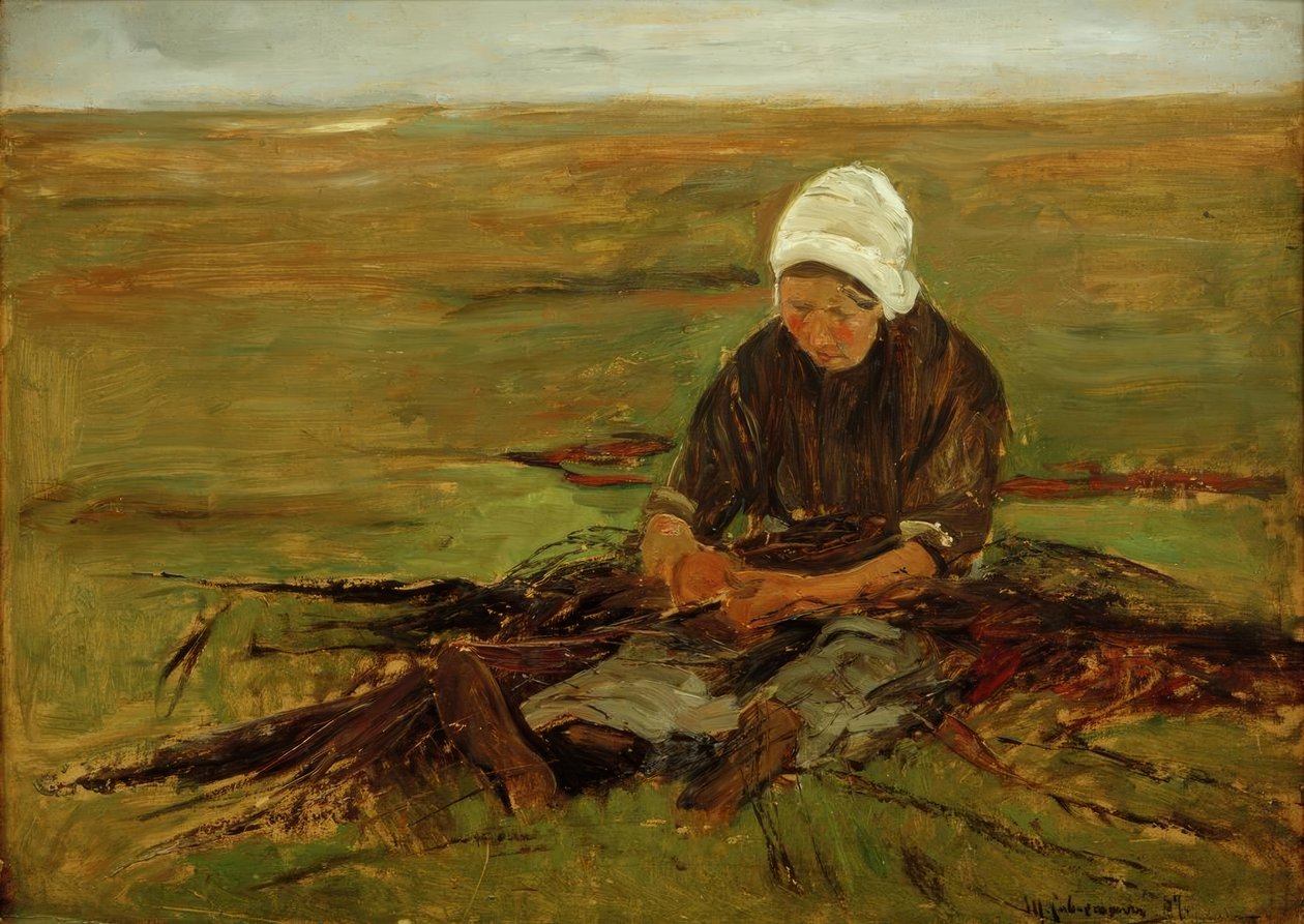 Max Liebermann, sedící žena zepředu od Max Liebermann