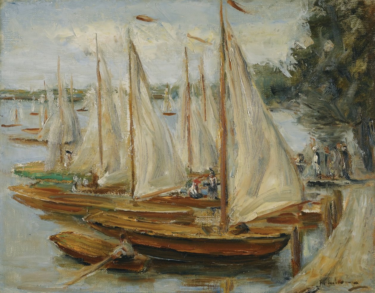 Plachetnice na Wannsee od Max Liebermann