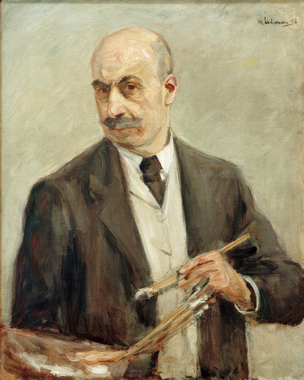 Autoportrét s paletou vlevo od Max Liebermann