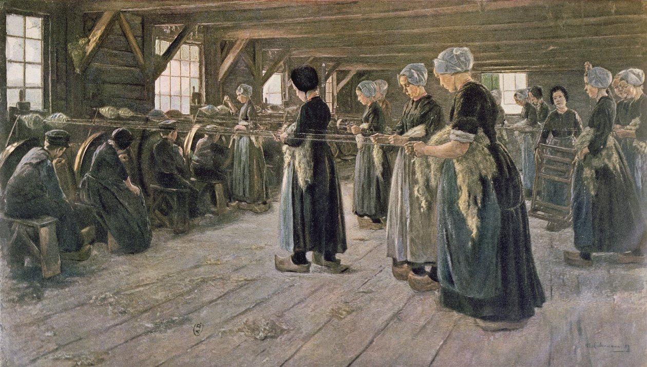 Přádelna v Larenu, 1889 od Max Liebermann